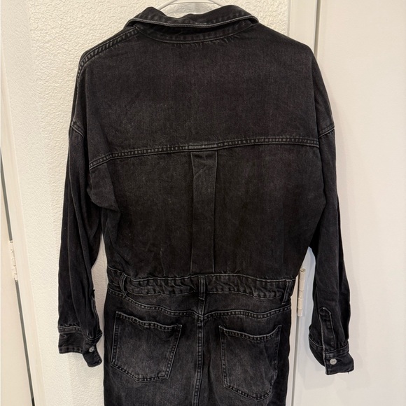 Zara Charcoal Button-Up Denim dress - Picture 3 of 3